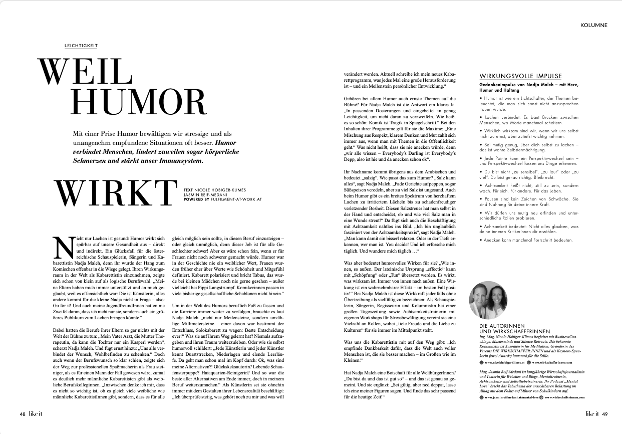 Naja Maleh, österreichische Kabarettistin im Interview_mit Die Wirkschafferinnen